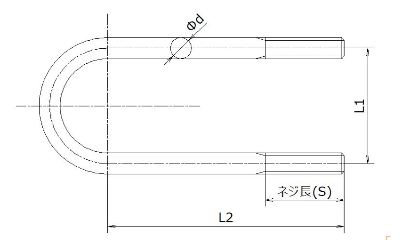 Uボルト形状図
