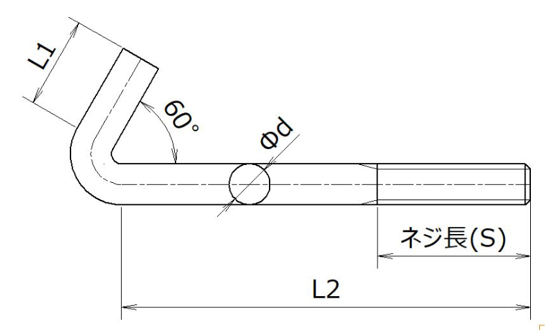 Uボルト形状図